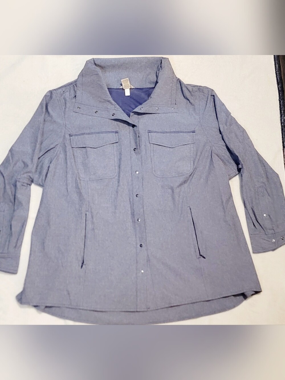 Duluth Sol Survivor Sun Protection Shirt Jacket Womens Size XL BLUE